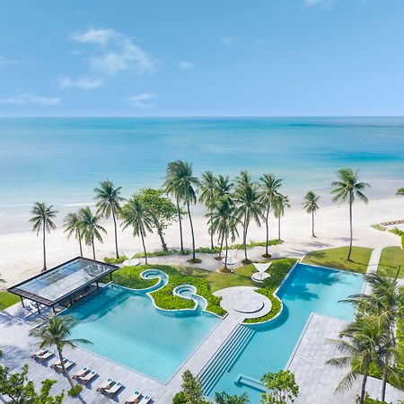 盛泰澜苏梅查汶海滩度假村酒店 外观 照片 Aerial view of the beach at the hotel